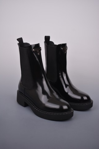 Prada Short Boot Thick Sole 'Red' view 1