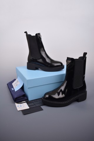 Prada Short Boot Thick Sole 'Red' view 5