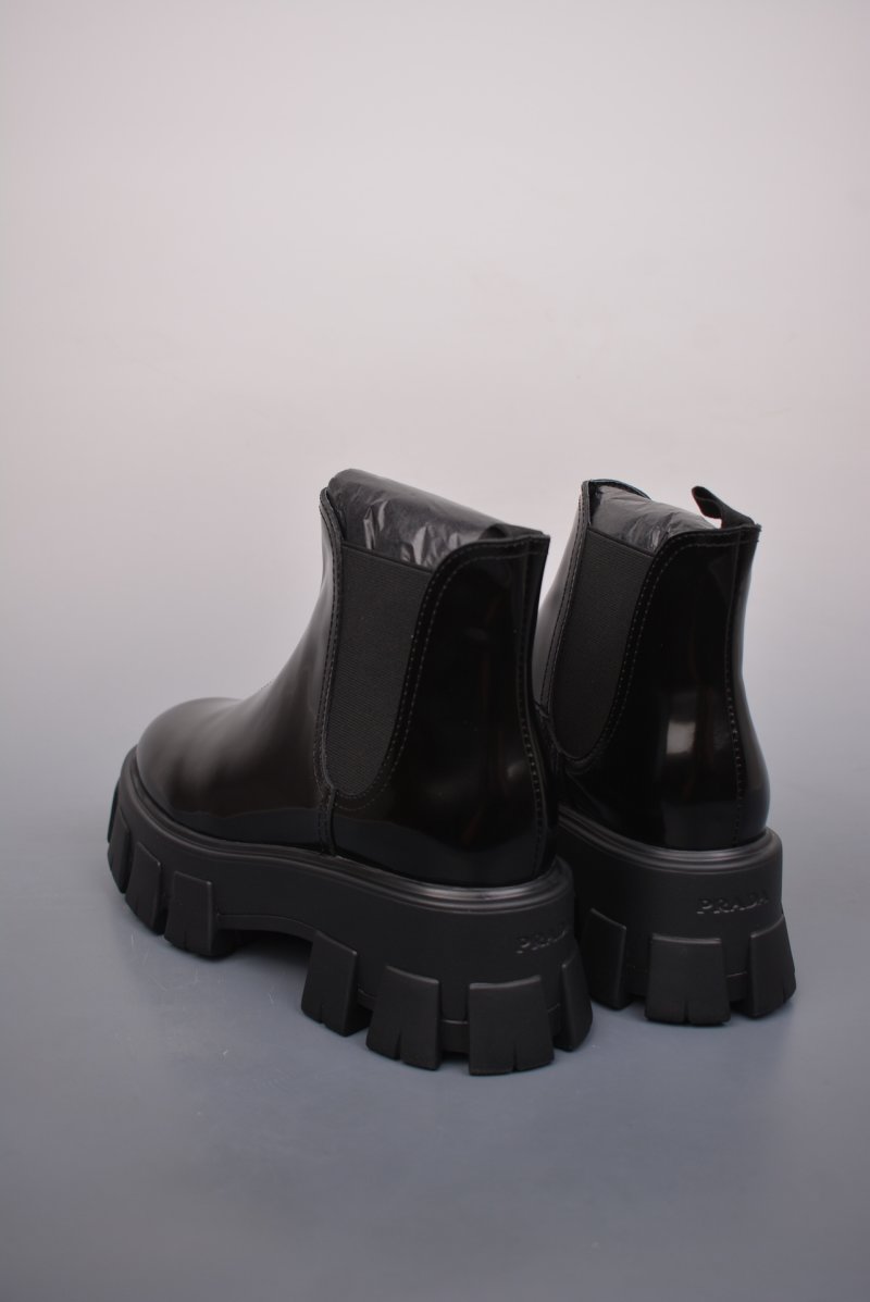 Prada Leather Combat Boot 'Black' view