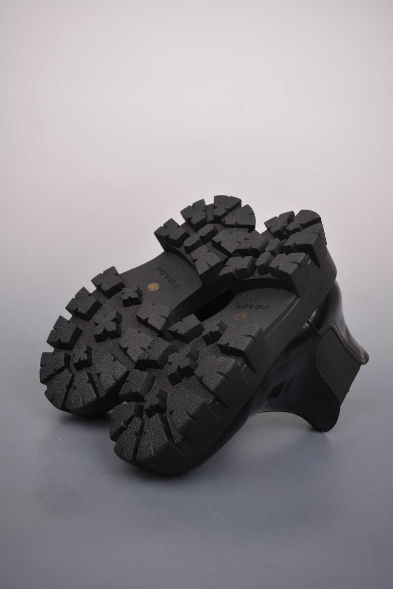 Prada Leather Combat Boot 'Black' view