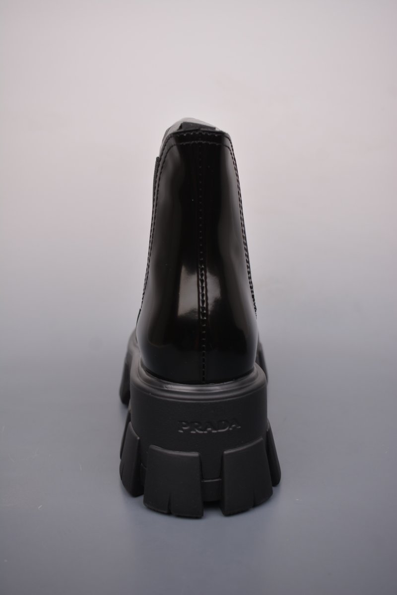 Prada Leather Combat Boot 'Black' view