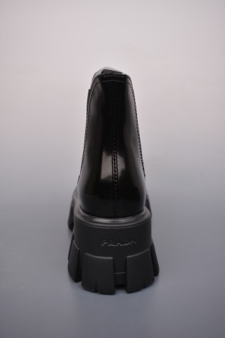 Prada Leather Combat Boot 'Black' view 4