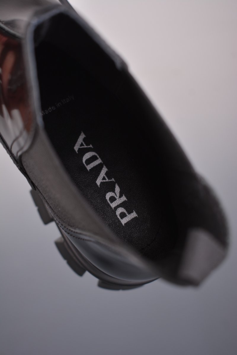 Prada Leather Combat Boot 'Black' view