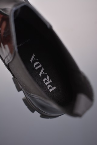 Prada Leather Combat Boot 'Black' view 9