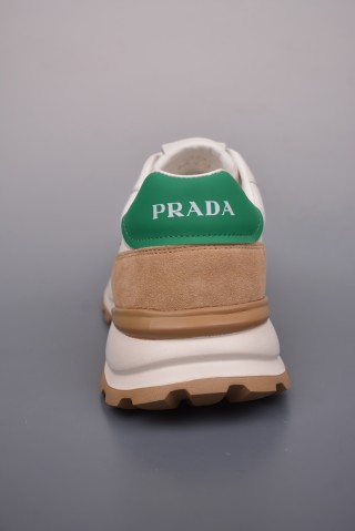 Prada Thick Sole Badge Sneaker view 4