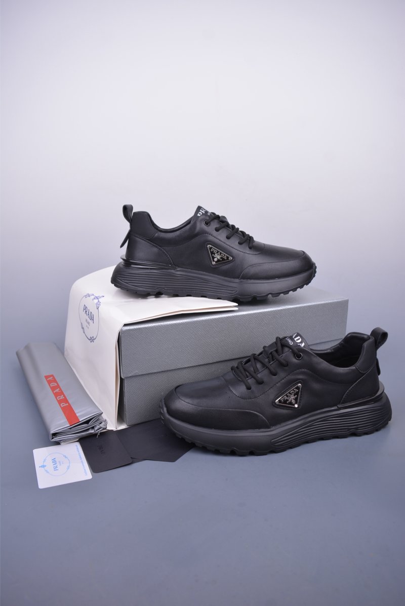 Prada Thick Sole Badge Sneaker view