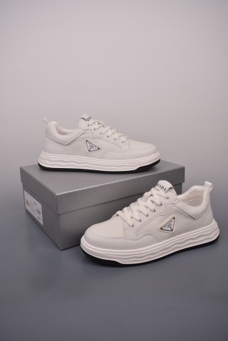 Prada Thick Sole Badge Sneaker view 5