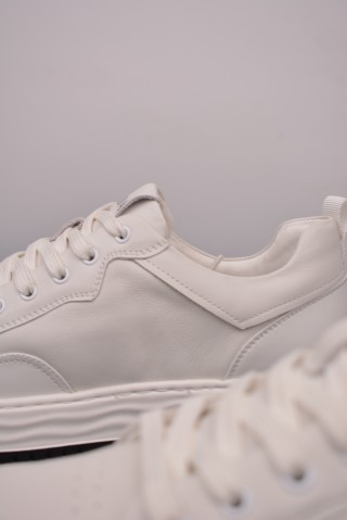 Prada Thick Sole Badge Sneaker view 8