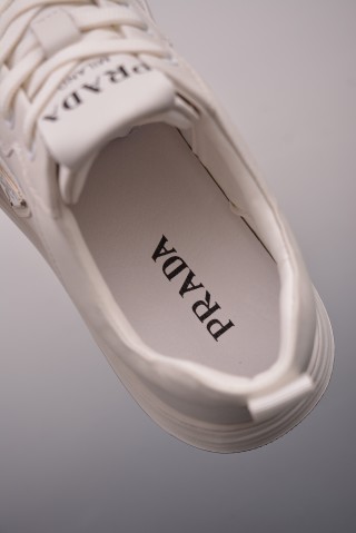 Prada Thick Sole Badge Sneaker view 9