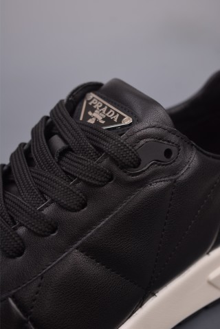Prada Thick Sole Badge Sneaker view 16