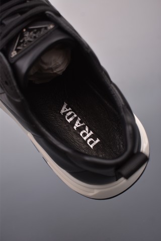 Prada Thick Sole Badge Sneaker view 18