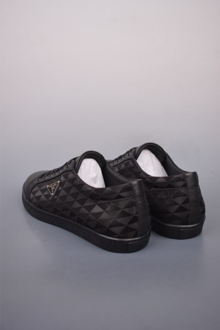 Prada Thick Sole Badge Sneaker view 2