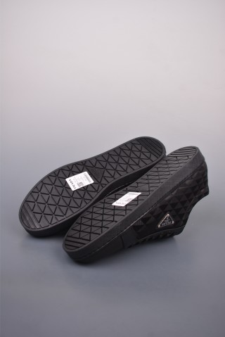 Prada Thick Sole Badge Sneaker view 3