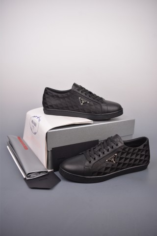 Prada Thick Sole Badge Sneaker view 5