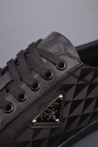 Prada Thick Sole Badge Sneaker view 7