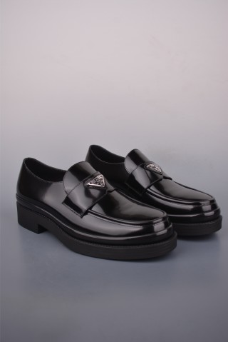 Prada Thick Sole Badge Sneaker view 1