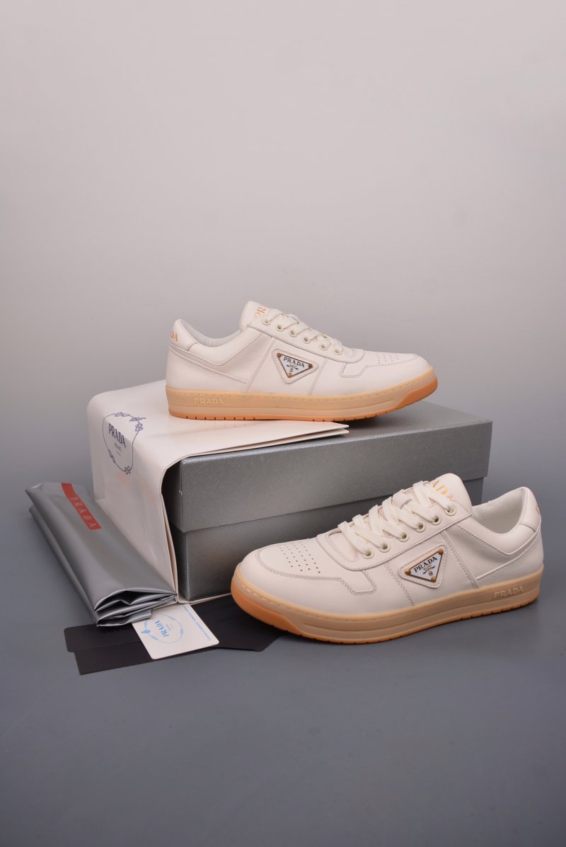 Prada Downtown Low Sneaker 'Gold' view