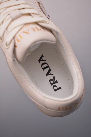 Prada Downtown Low Sneaker 'Gold' view 9