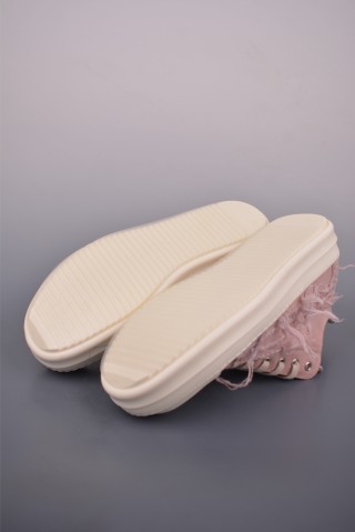 Rick Owens RO Mega DRKSHDW 'White / Pink' view 3