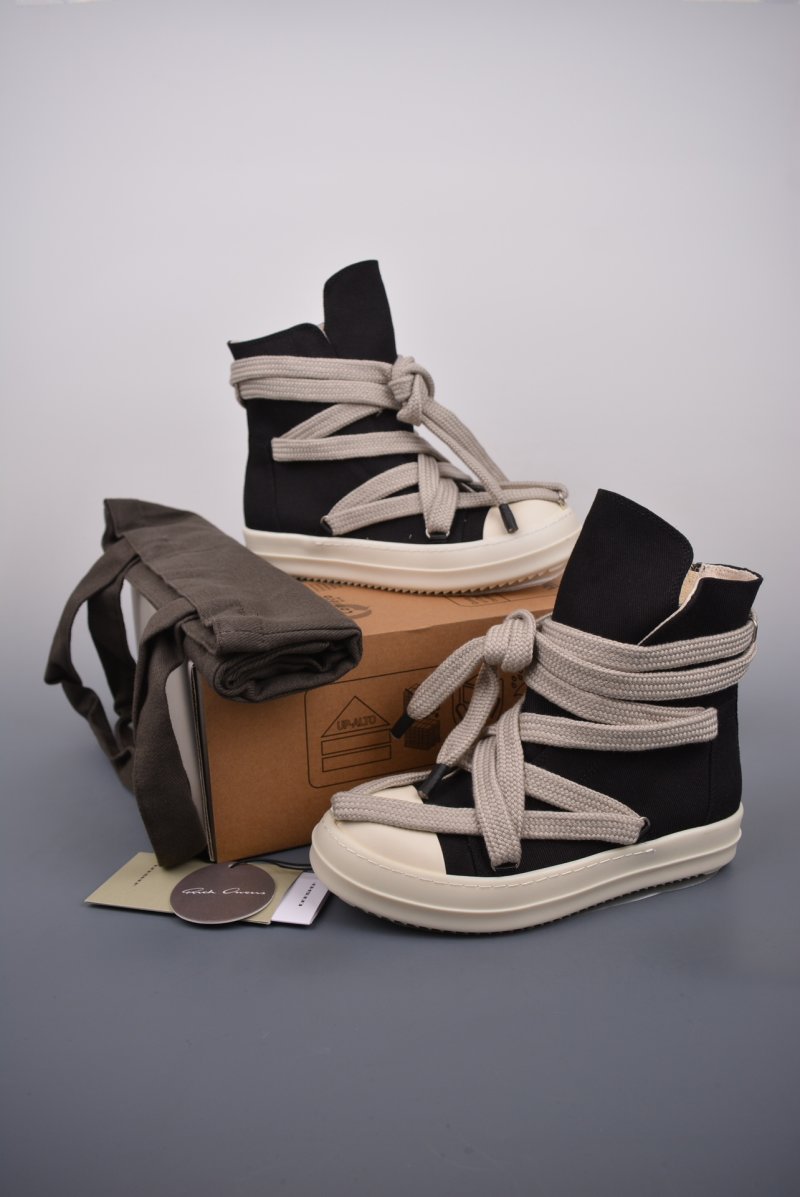 Rick Owens High Top Sneaker 'Lace-Up' view