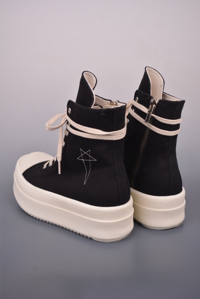 Rick Owens High Top Sneaker 'Black' view