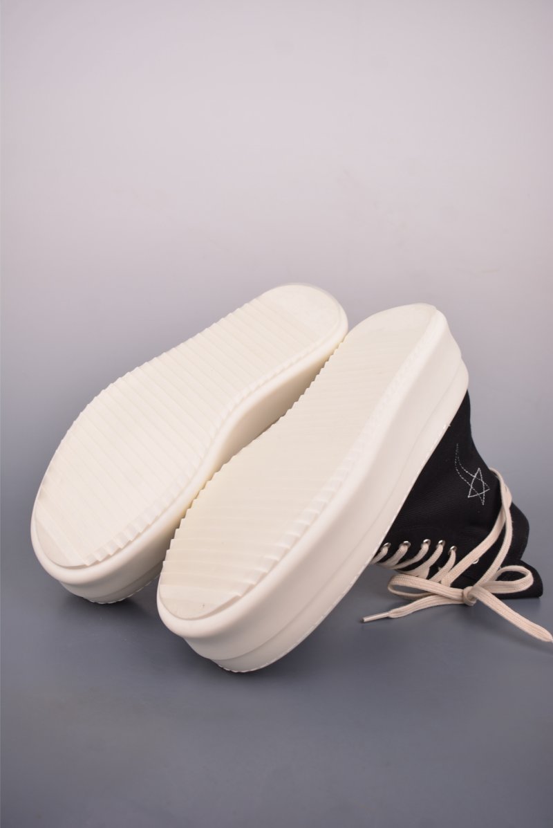 Rick Owens High Top Sneaker 'Black' view