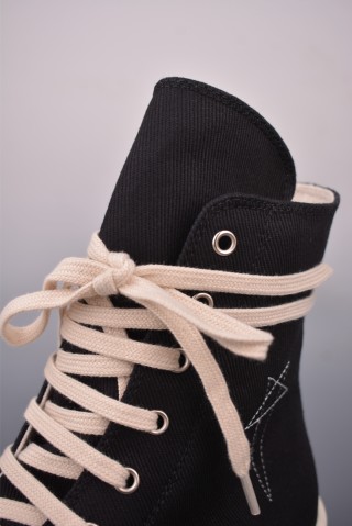 Rick Owens High Top Sneaker 'Black' view 7