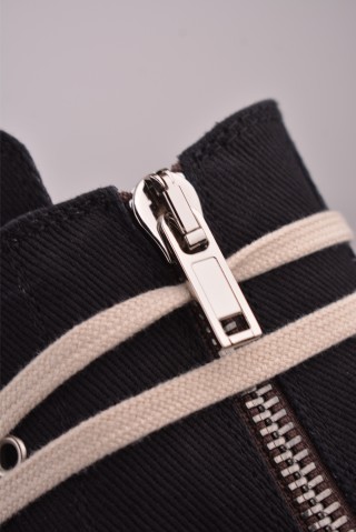 Rick Owens High Top Sneaker 'Black' view 9