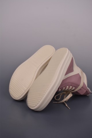 Rick Owens High Top Sneaker 'Cherry Blossom Pink' view 3