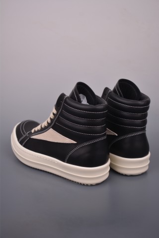 Rick Owens High Top Sneaker 'Black' view 2