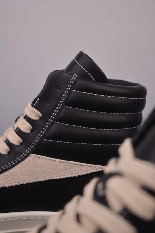 Rick Owens High Top Sneaker 'Black' view 8