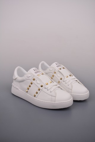 Valentino Rockstud Untitled Low Sneaker 'White / Gold' view 10