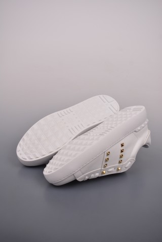 Valentino Rockstud Untitled Low Sneaker 'White / Gold' view 12