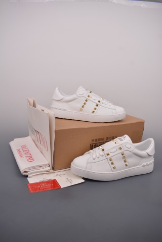 Valentino Rockstud Untitled Low Sneaker 'White / Gold' view 14