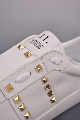 Valentino Rockstud Untitled Low Sneaker 'White / Gold' view 16