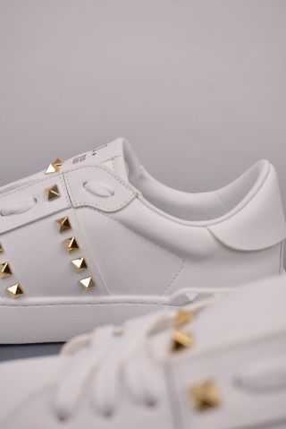 Valentino Rockstud Untitled Low Sneaker 'White / Gold' view 17