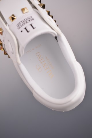 Valentino Rockstud Untitled Low Sneaker 'White / Gold' view 18