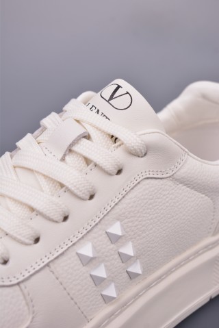 Valentino Rockstud Untitled Low Sneaker 'White / Gold' view 7