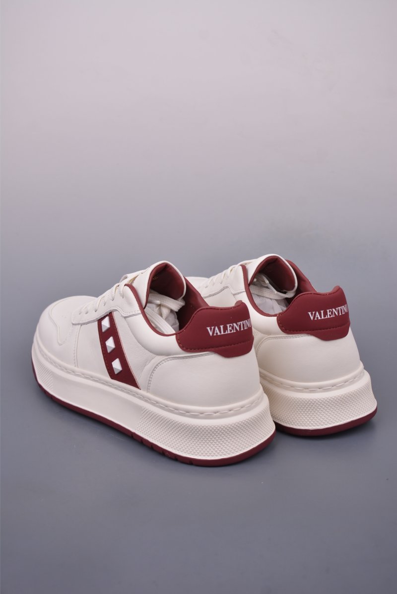 Valentino Rockstud Untitled Low Sneaker 'White / Gold' view