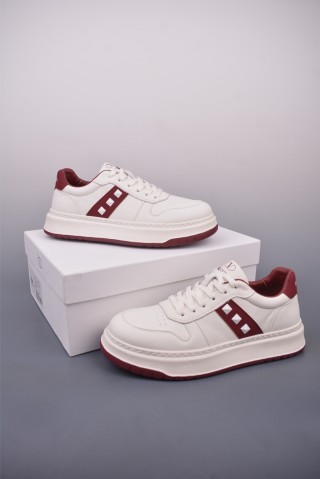 Valentino Rockstud Untitled Low Sneaker 'White / Gold' view 5