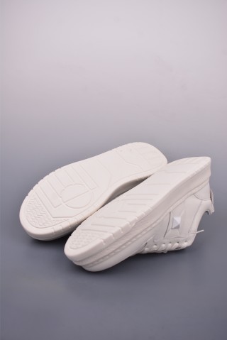 Valentino Rockstud Untitled Low Sneaker 'White / Gold' view 3