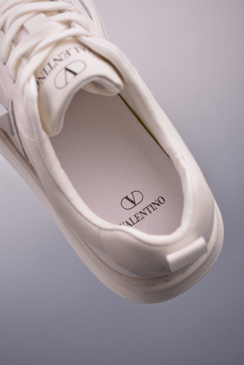 Valentino Rockstud Untitled Low Sneaker 'White / Gold' view