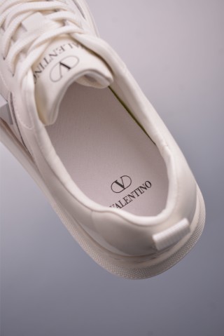 Valentino Rockstud Untitled Low Sneaker 'White / Gold' view 9