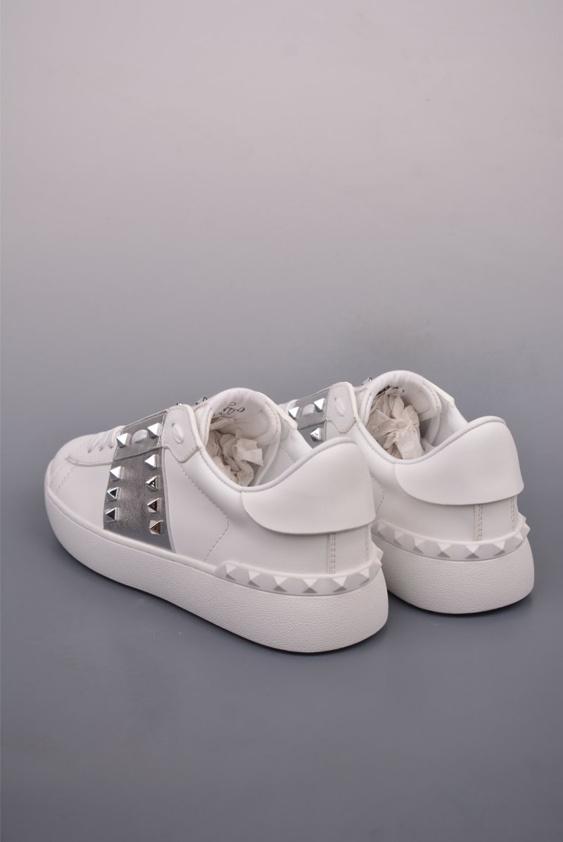 Valentino Rockstud Untitled Low Sneaker 'White / Gold' view