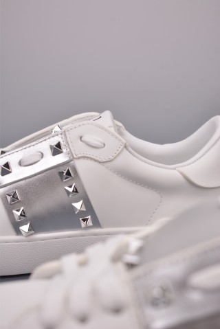 Valentino Rockstud Untitled Low Sneaker 'White / Gold' view 8
