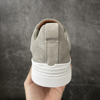 Zegna Triple Stitch Low Sneaker 'Rust / Caramel' view 4