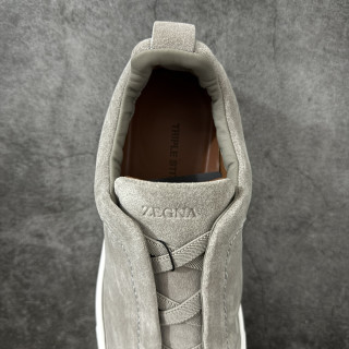 Zegna Triple Stitch Low Sneaker 'Rust / Caramel' view 8