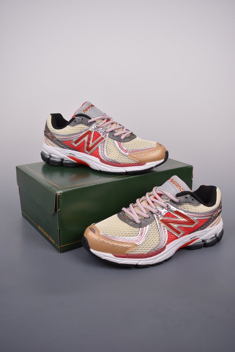 Aime Leon Dore x New Balance 860V2 'Gold / Silver' view