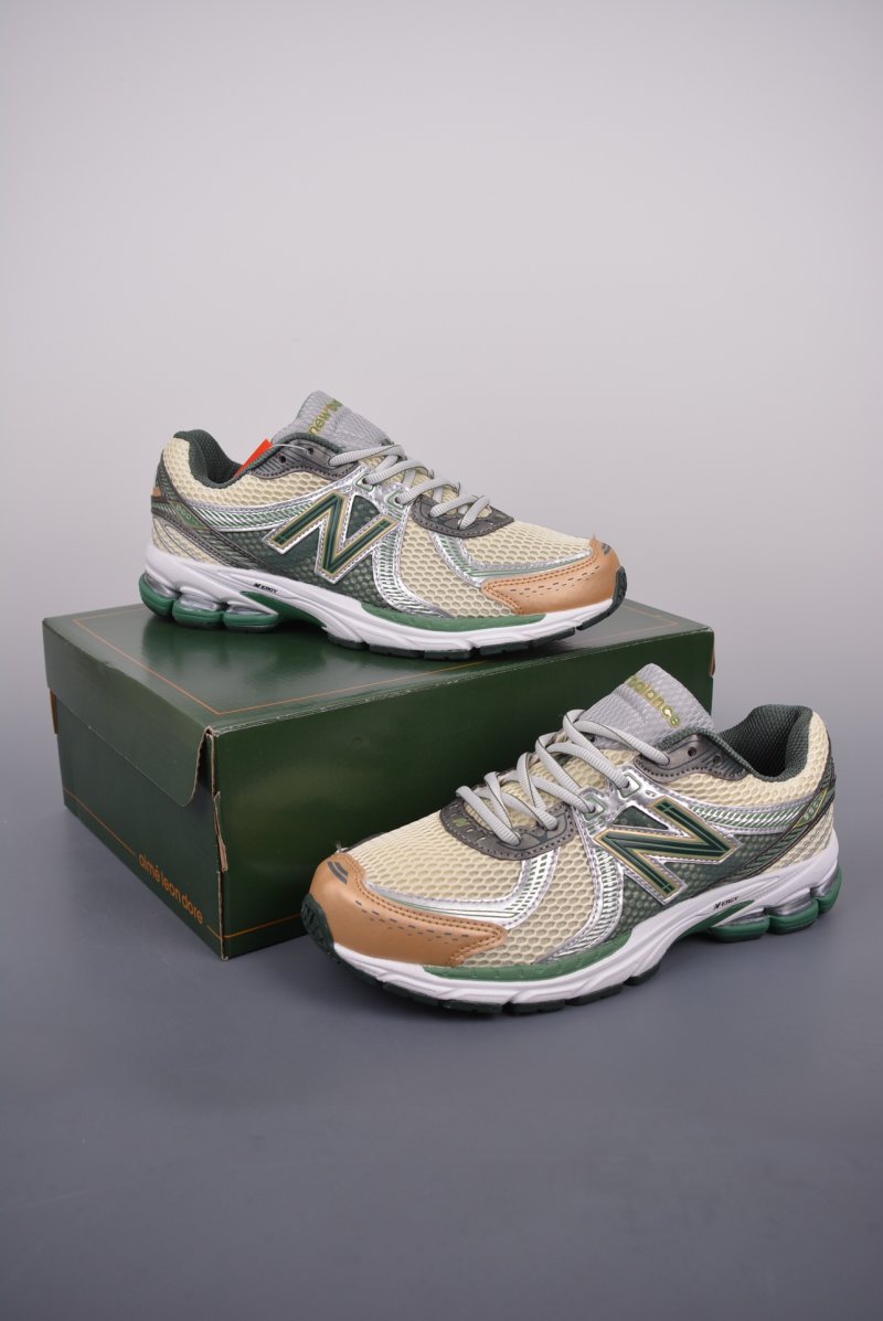 Aime Leon Dore x New Balance 860V2 'Gold / Silver' view