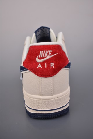 Nike Air Force 1 Low 'White / Red / Navy' view 4